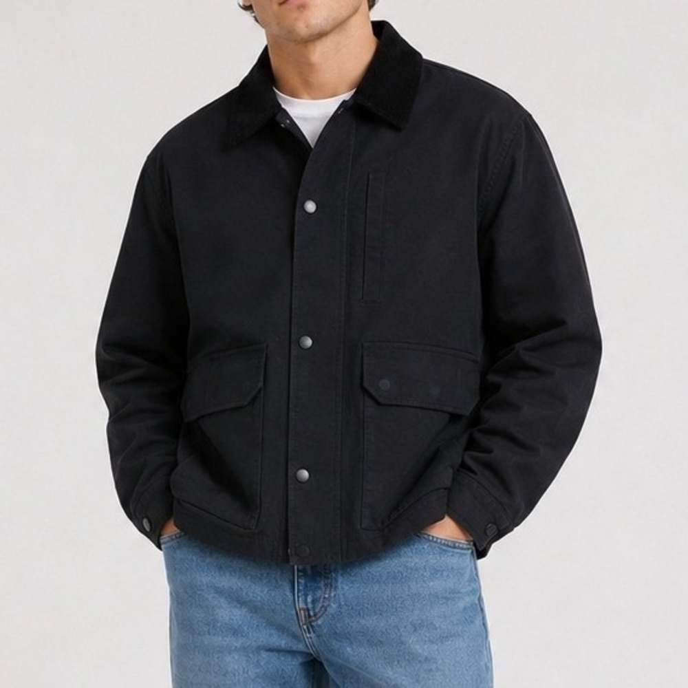 Uniqlo Men Black Utility Short Blouson Jacket 311-470117 S